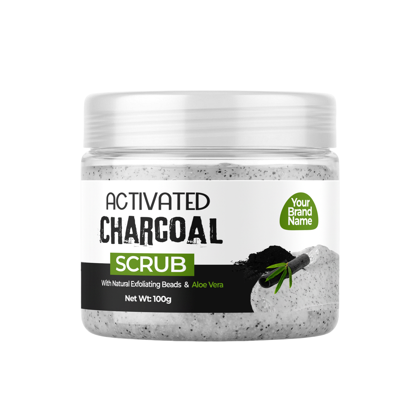 Activated Charcoal Face & Body Scrub