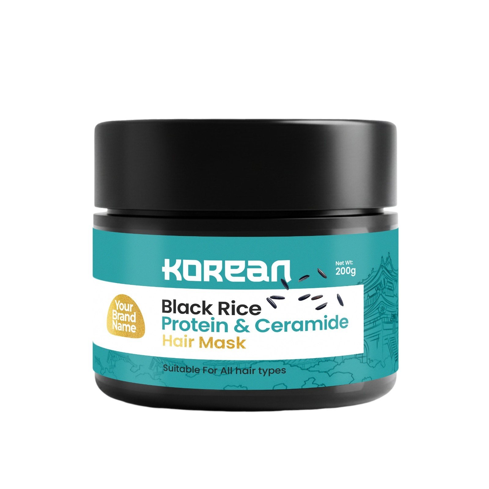 Korean Black Rice Protein Ceramide Hair Mask