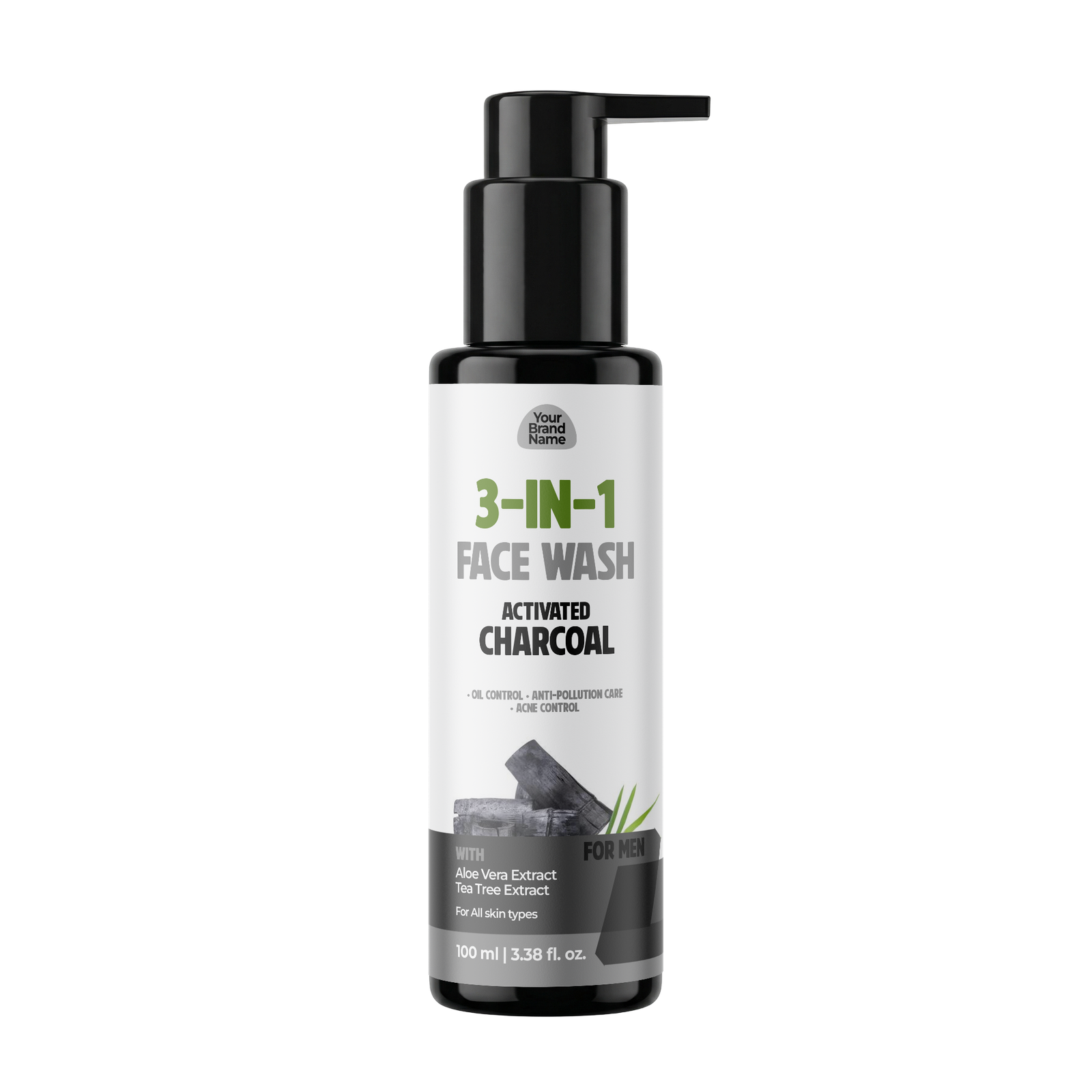 3-in-1 Activated Charcoal Face Wash